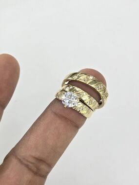 10k Real Gold Wedding Trioset For Women